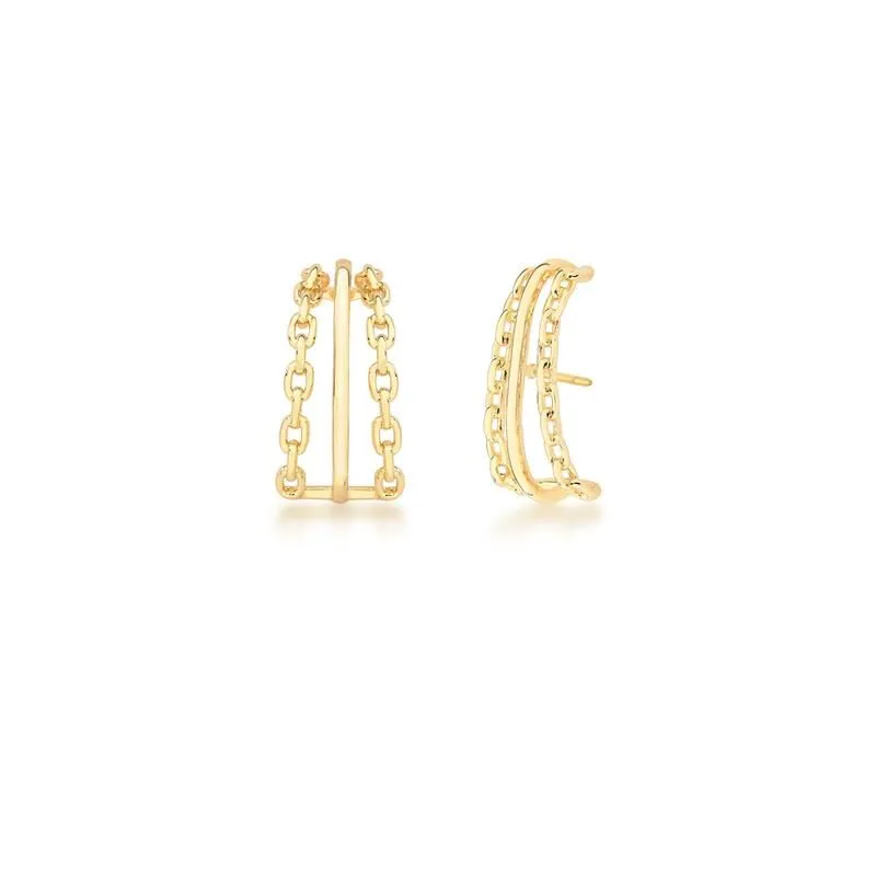 BRINCO EAR HOOK LISO COM ELOS