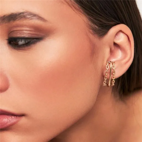 BRINCO EAR HOOK LISO COM ELOS